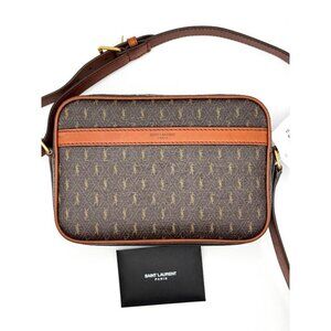 Saint Laurent YSL Monogram Canvas Crossbody Camera Bag